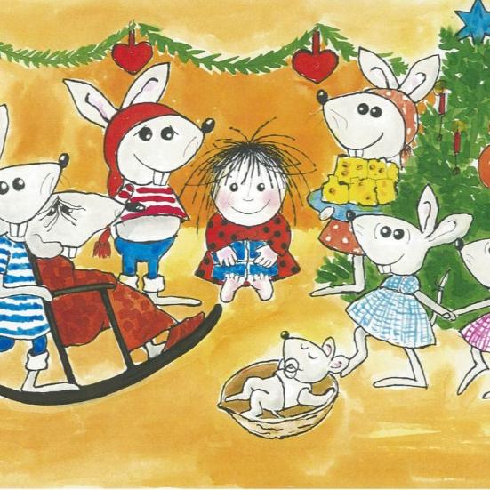 Cirkeline og vennerne holder jul.