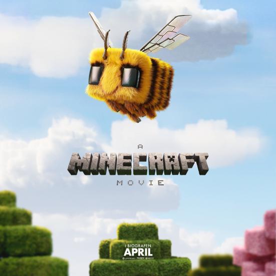 Et billede af en firkantet bi fra En Minecraft Film