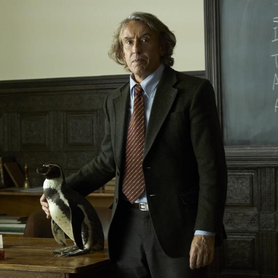 Steve Coogan med pingvin.