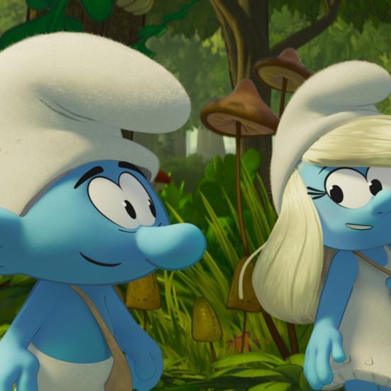 Smølf og Smølfine fra den nye smølfefilm.