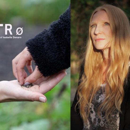 Plakat til filmen FRø samt portræt af instruktør Isabelle Denaro