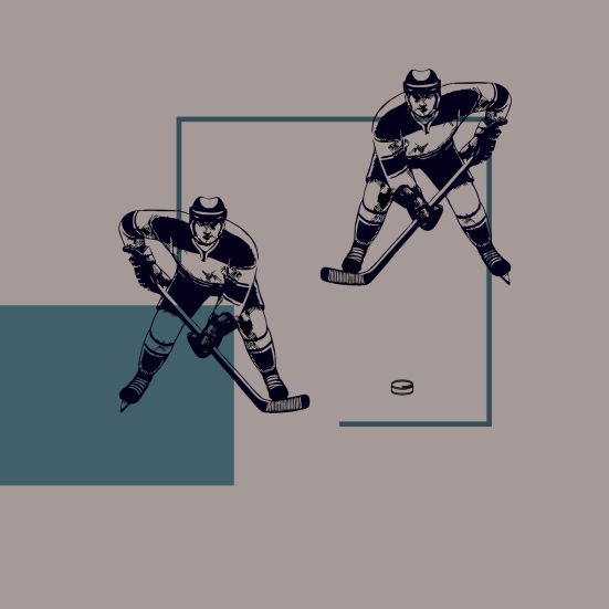 grafik af to ishockeyspillere