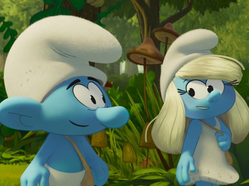 Smølf og Smølfine fra den nye smølfefilm.