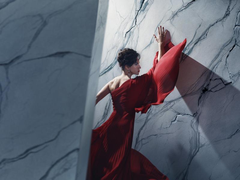 Billede af den kvindelige hovedrolle i Tosca