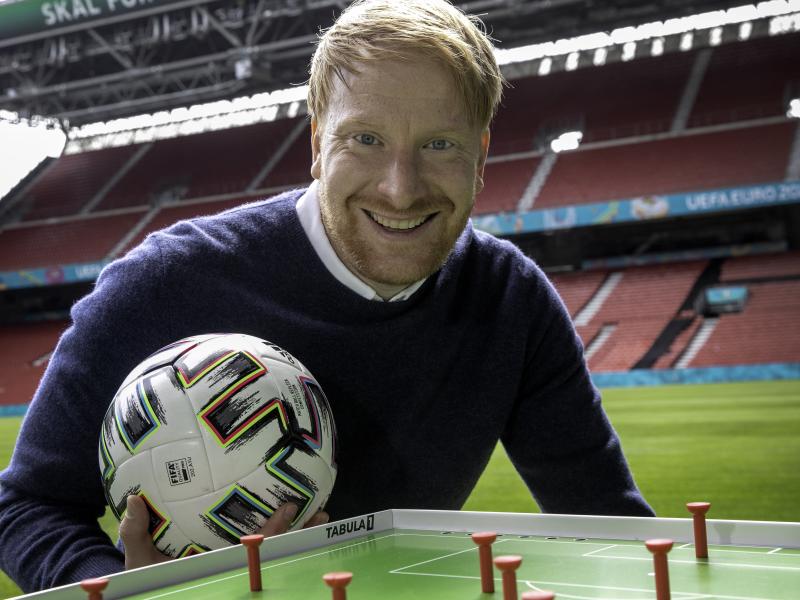 Andreas Kraul klar til (fodbold)kamp.