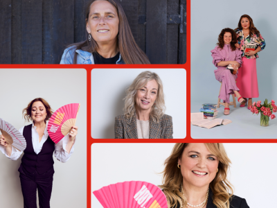 Billeder af damerne fra forfatterarrangementet.